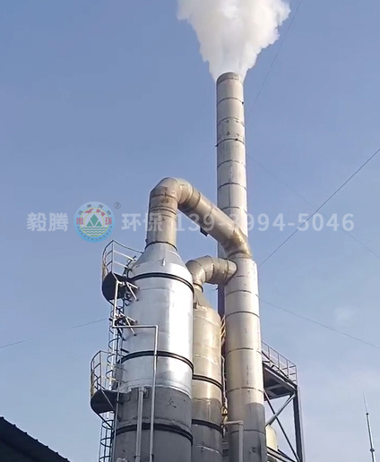 聚能鋰電負(fù)極材料高溫石墨化爐煙氣316L不銹鋼脫硫系統(tǒng)現(xiàn)場(chǎng)運(yùn)行
